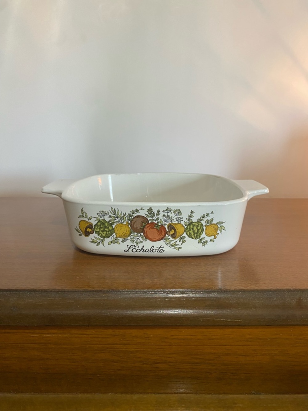 Vintage CorningWare Spice of Life L’Echalote 1 Qt Casserole Dish